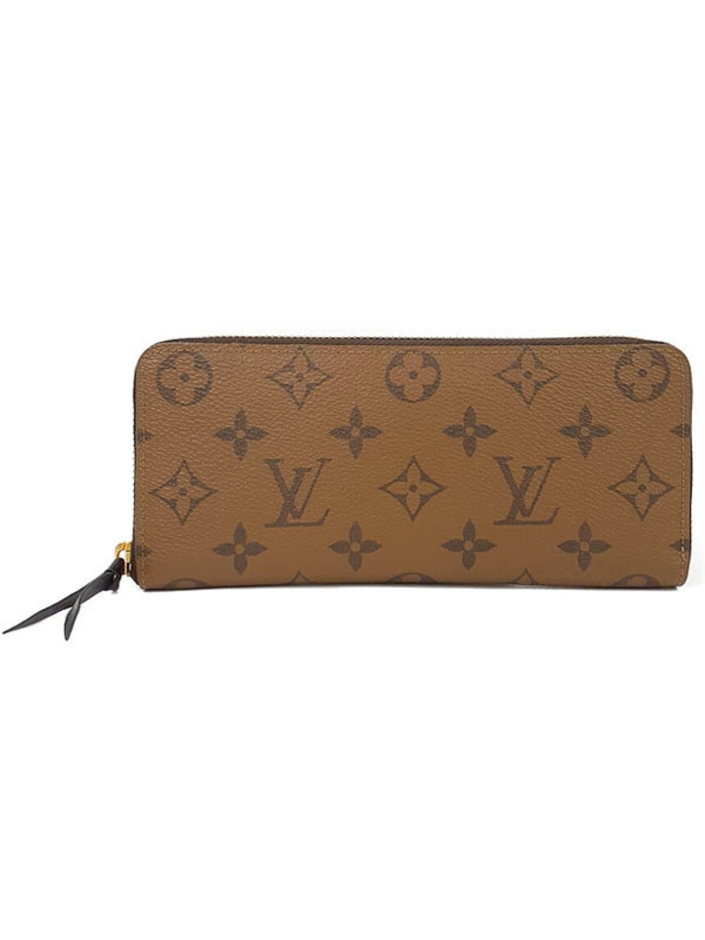 Louis Vuitton Monogram Reverse Portefeuille Clemence Round Zipper Long Wallet